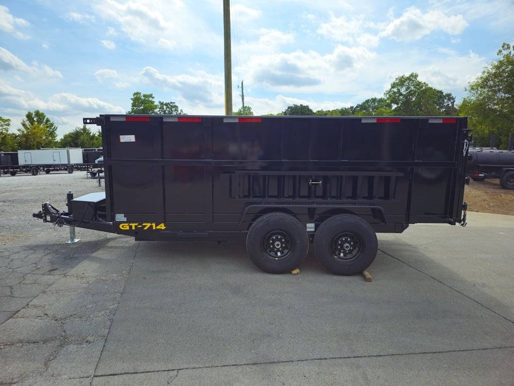 7x14 Hydraulic Dump Trailer with 4ft Sides (2) 7K Axles image 3