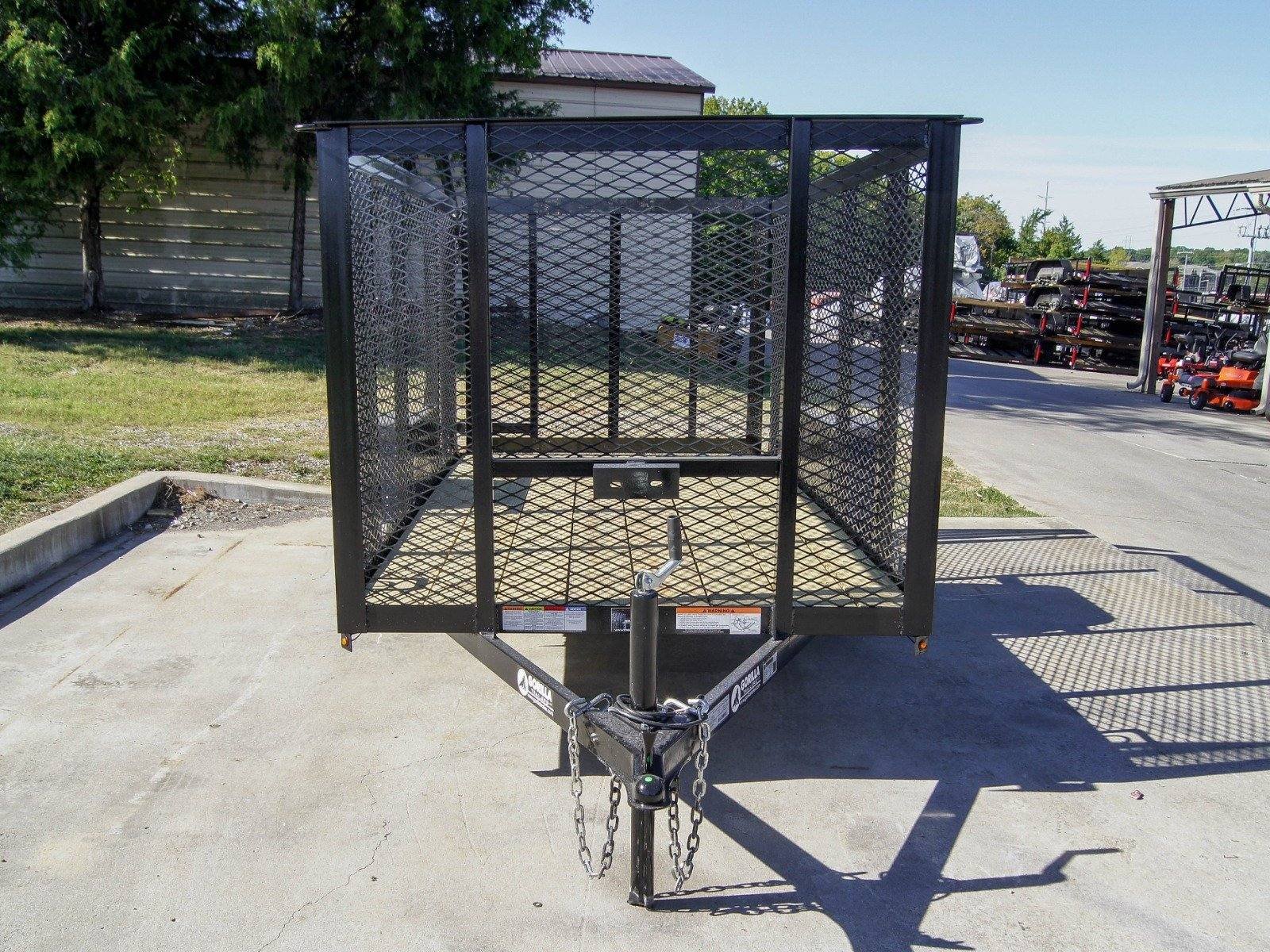 5x10 Straight Deck Utility Trailer 4ft Mesh Sides 3500lb Axle image 3