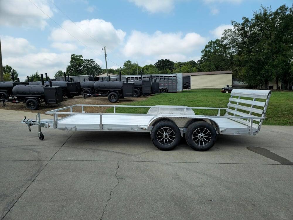 6.4' x 16' All Aluminum Utility Trailer Dual Axle Straight Deck image 3