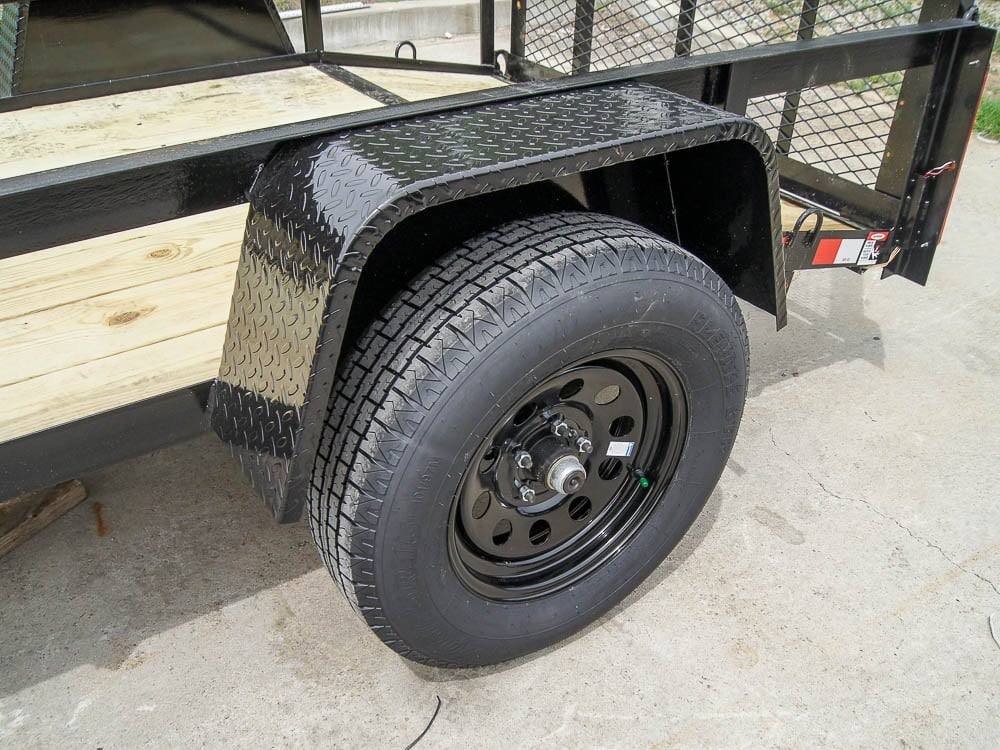 5x8 Powder Coated Dovetail Utility Trailer Single 3,500lb Axle image 5