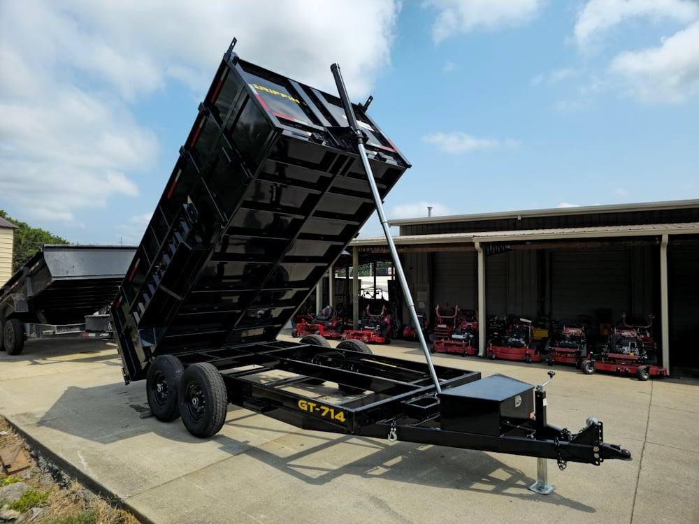 7x14 Telescopic Dump Trailer with 4ft Sides (2) 7K Axles image 26