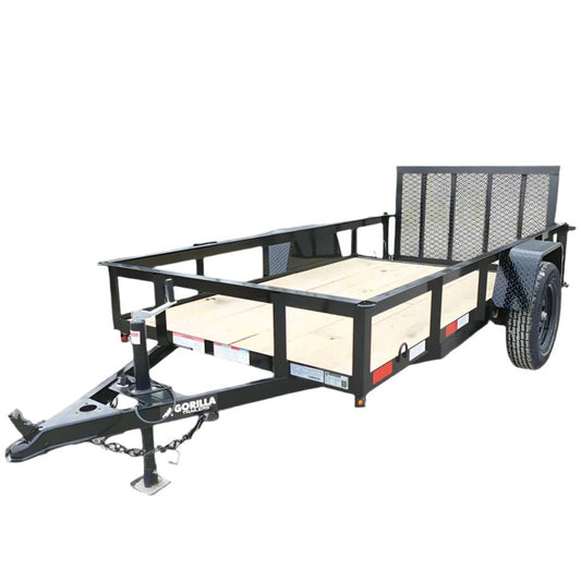 5x10 Utility Trailer Powder Coated Dovetail 3500lb Axle image 0