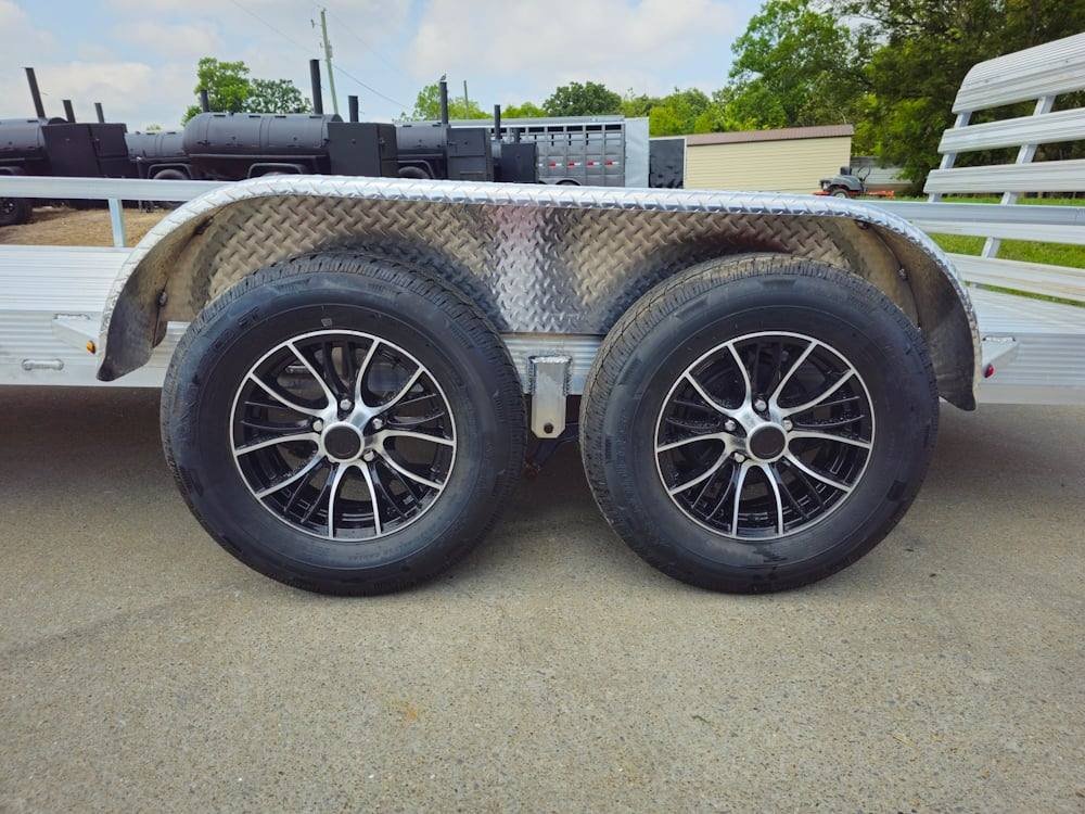 6.4' x 16' All Aluminum Utility Trailer Dual Axle Straight Deck image 5