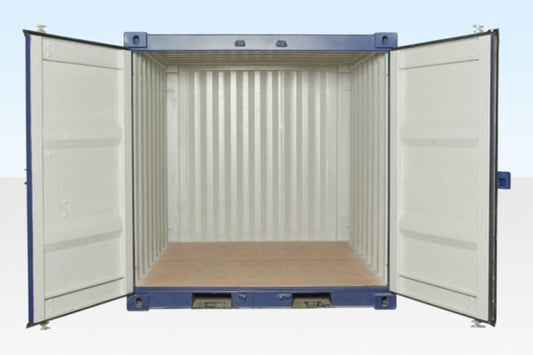 8Ft Shipping Container One Trip (Blue) image 0