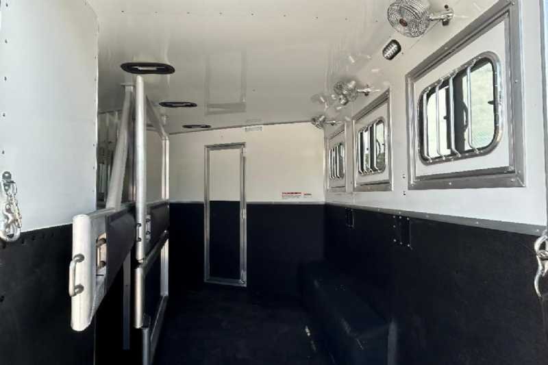 New 2024 Lakota 8313RKBGLQ Charger 3 Horse Trailer with 13′ Short Wall image 11