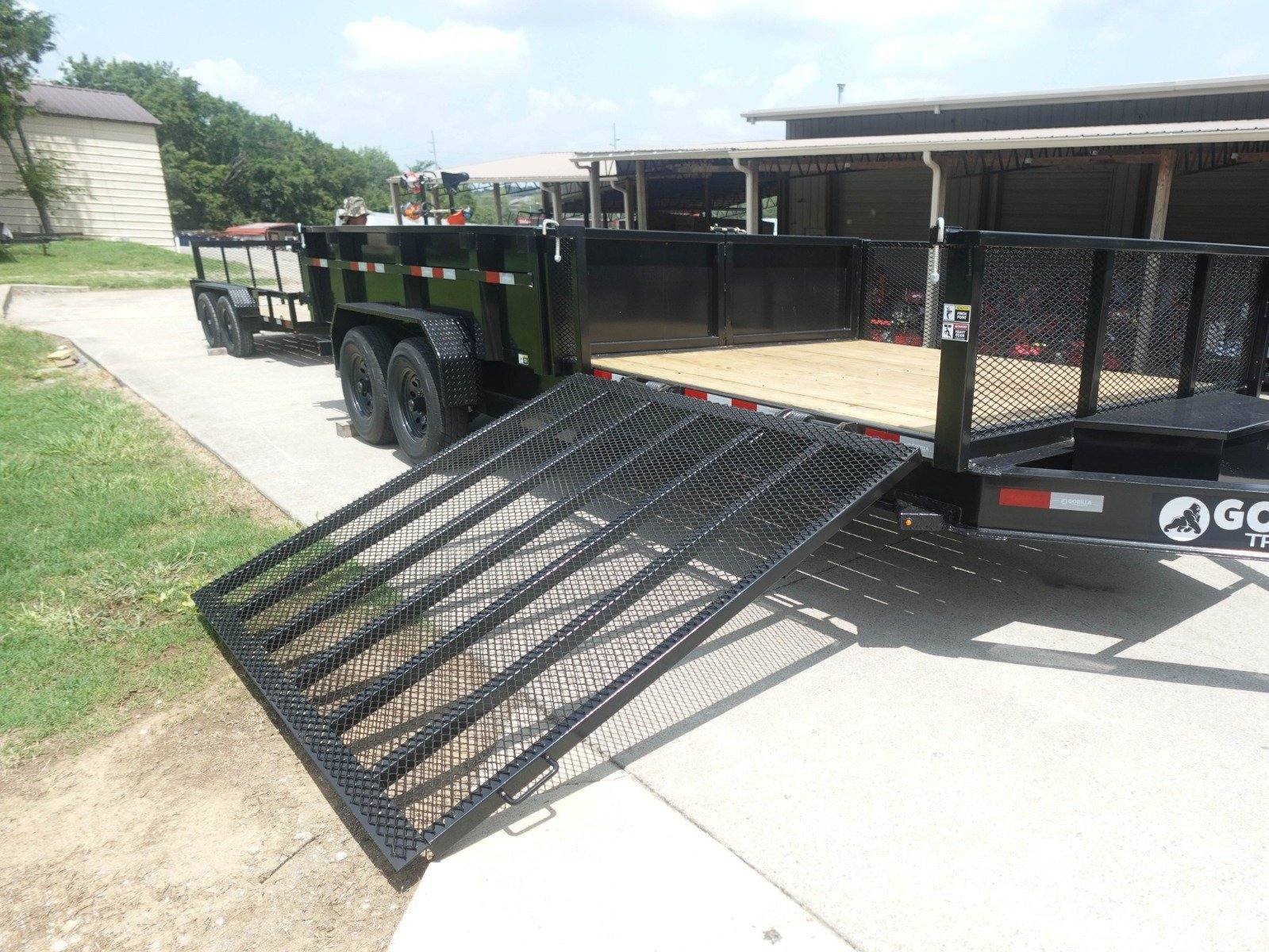 7x20 Hybrid Utility Dump Trailer 2ft Sides with Box (2) 7K Axles image 33
