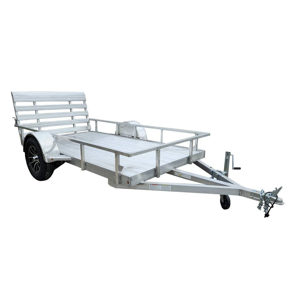 5' x 10' Aluminum Utility Trailer W Gate and Mag Wheels 3500lb Axle image 0