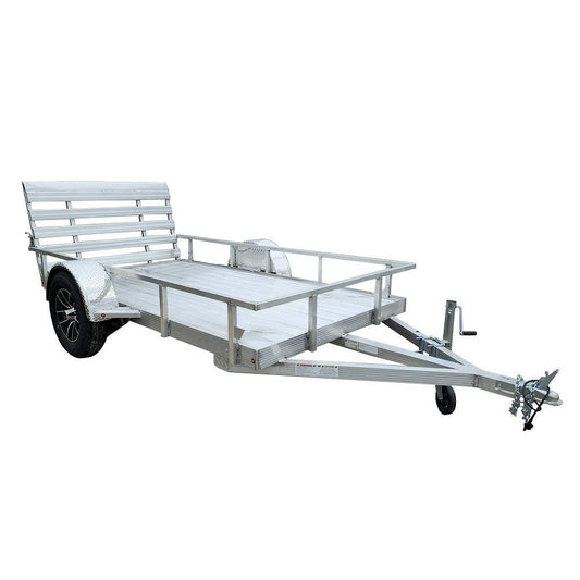 5' x 10' Aluminum Utility Trailer W Gate and Mag Wheels 3500lb Axle image 0