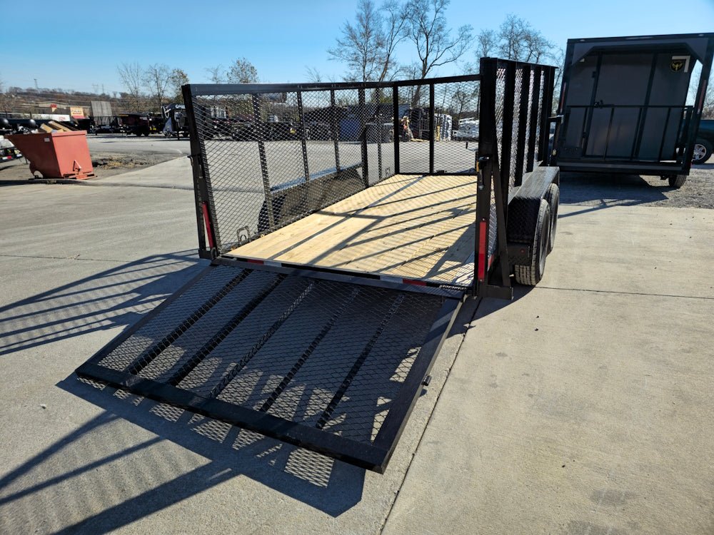 6.4' X 12' Straight Deck Tandem Utility Trailer 4ft Mesh Sides (2) 3,500lb Axles image 12