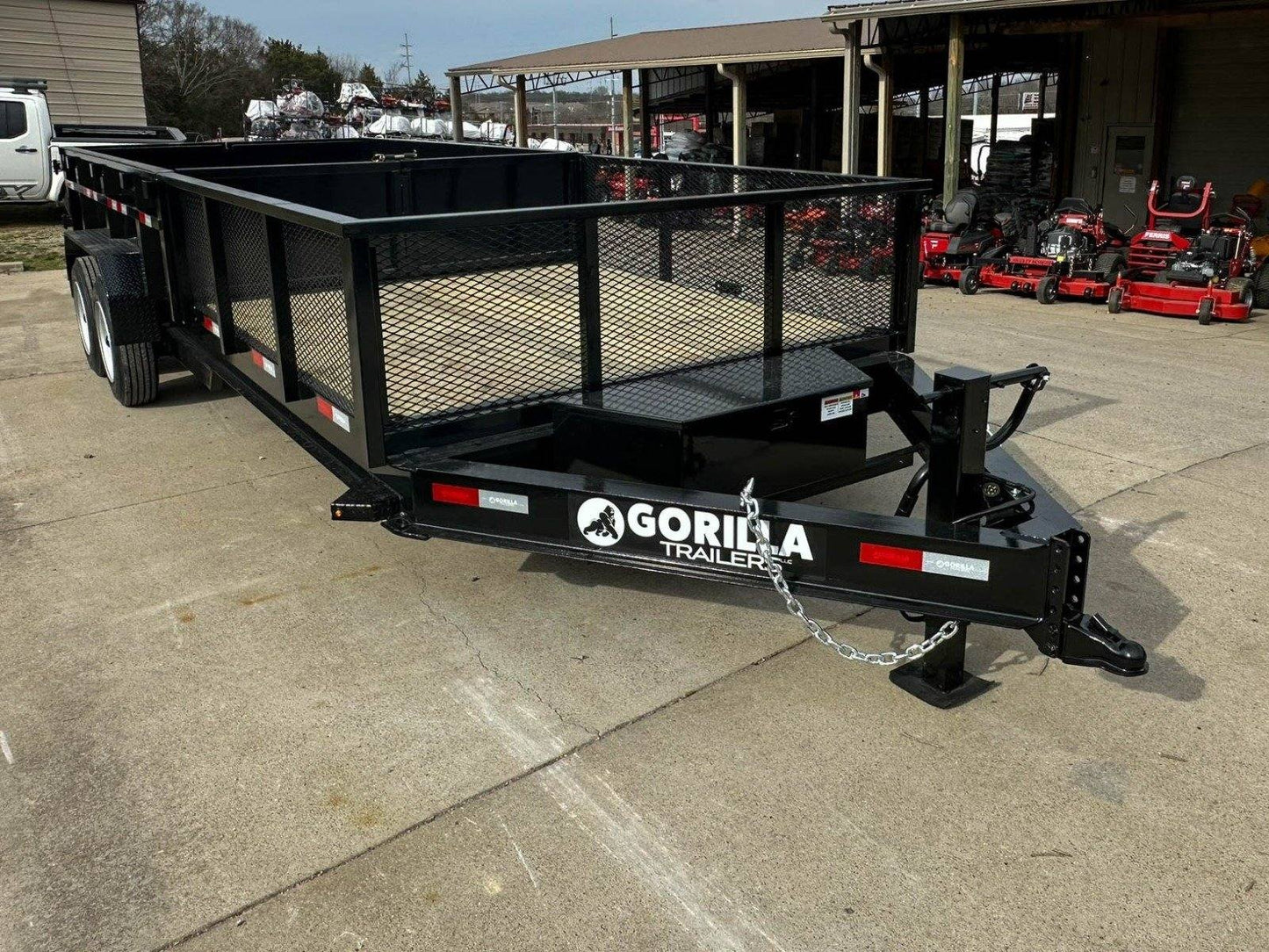 7x20 Hybrid Utility Dump Trailer 2ft Sides with Box (2) 7K Axles No Side Gate image 11