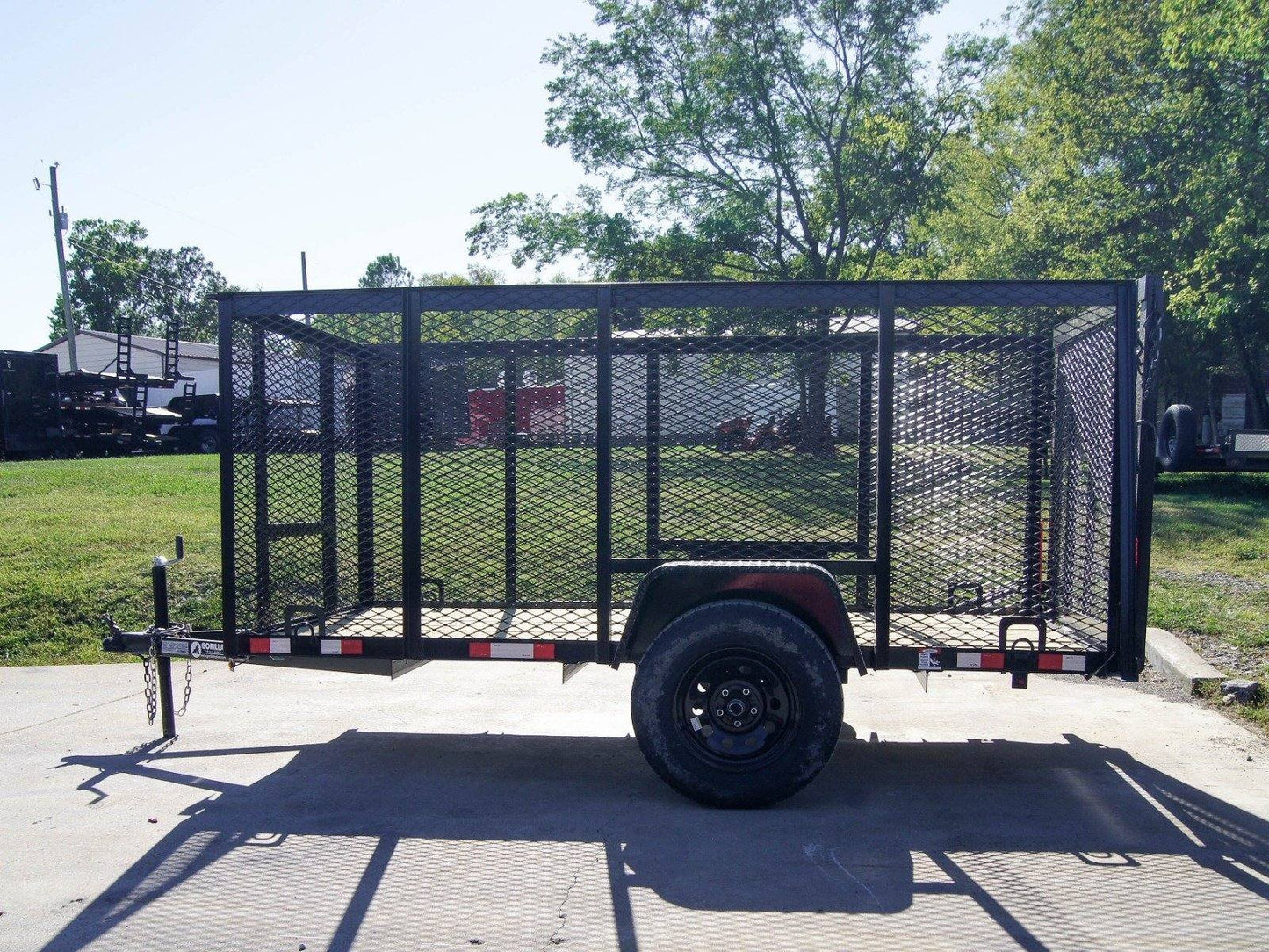 5x10 Straight Deck Utility Trailer 4ft Mesh Sides 3500lb Axle image 1