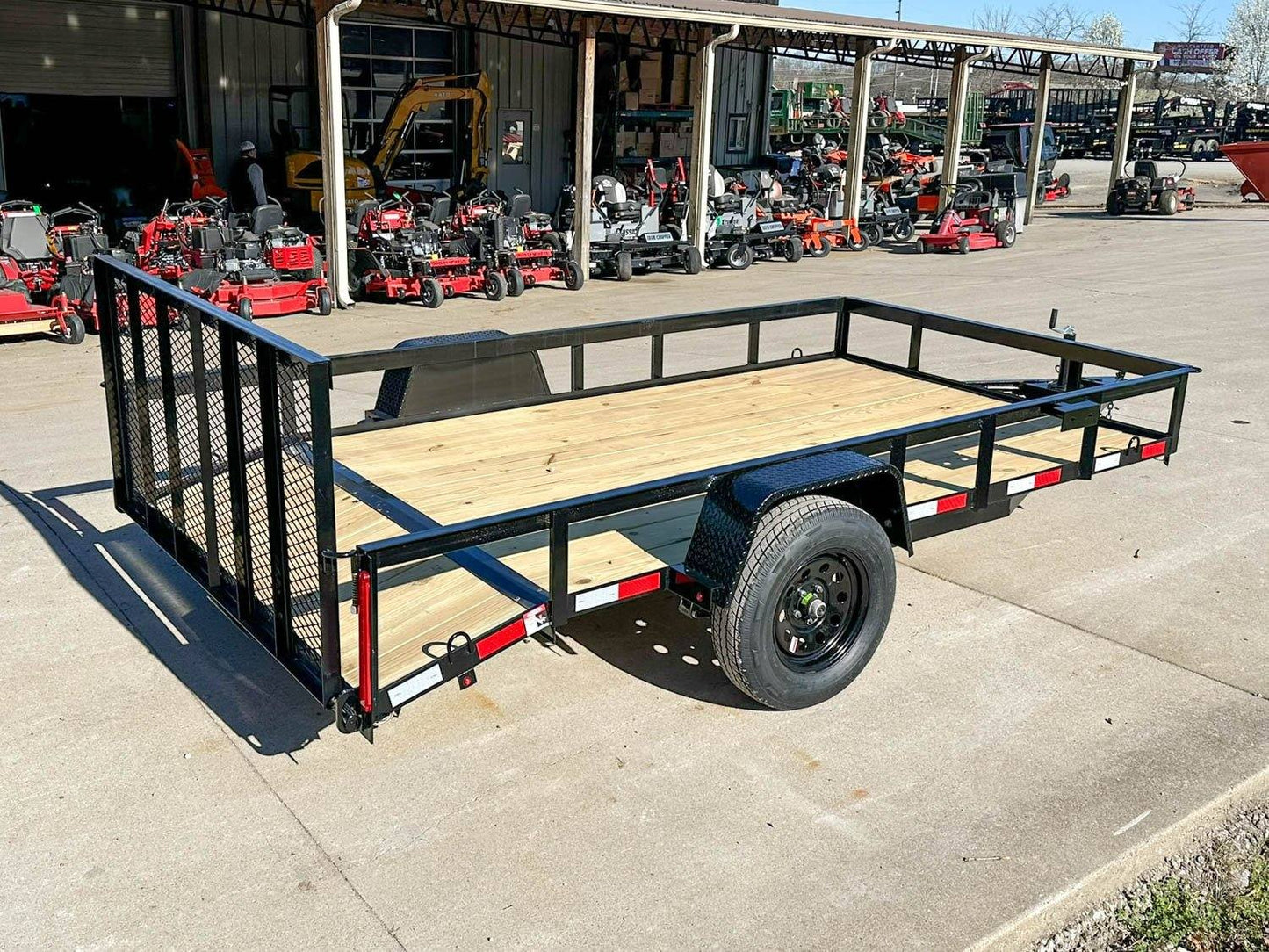 6'4" x 12 Powder Coated Dovetail Utility Trailer 3500lb Axle Powder Coated image 7