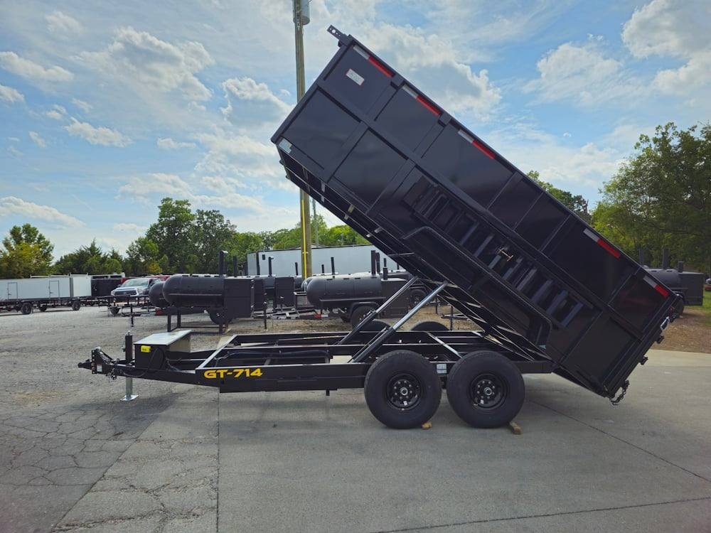 7x14 Hydraulic Dump Trailer with 4ft Sides (2) 7K Axles image 12