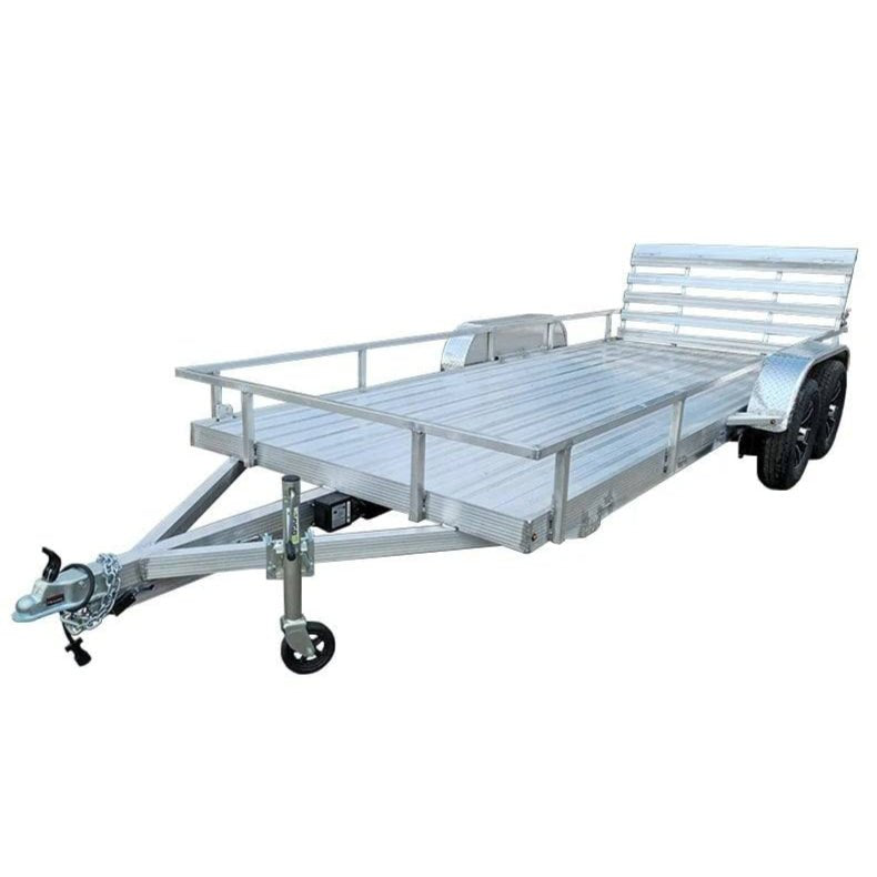 6.4' x 16' All Aluminum Utility Trailer Dual Axle Straight Deck image 0