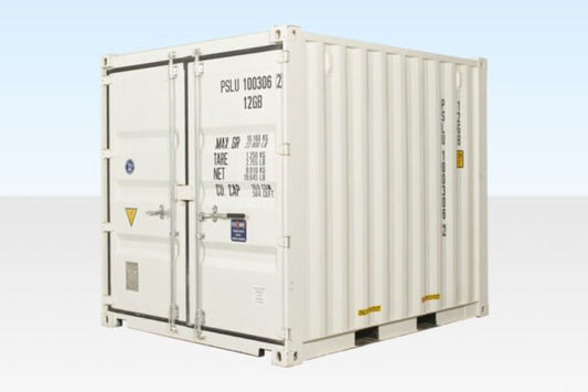 10Ft X 8Ft Shipping Container (One Trip) – White image 0
