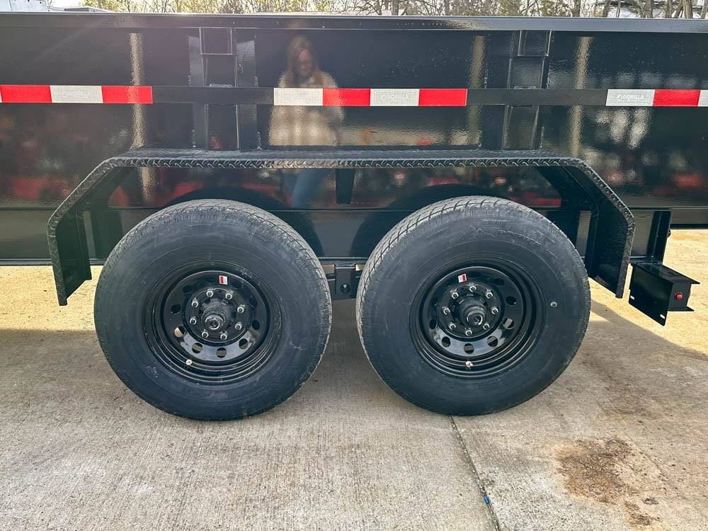 7x14 Gorilla Telescopic Gooseneck IBeam Dump Trailer 2ft Sides (2) 7K Axles image 14