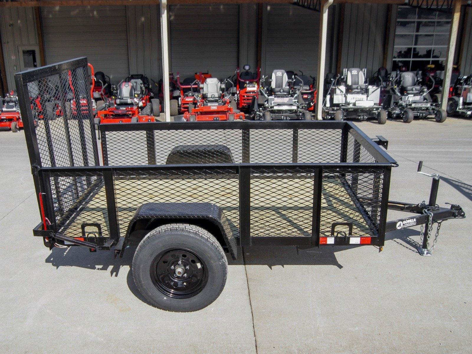 5x8 Straight Deck Utility Trailer with 2ft Mesh Side 3500lb Axle image 4