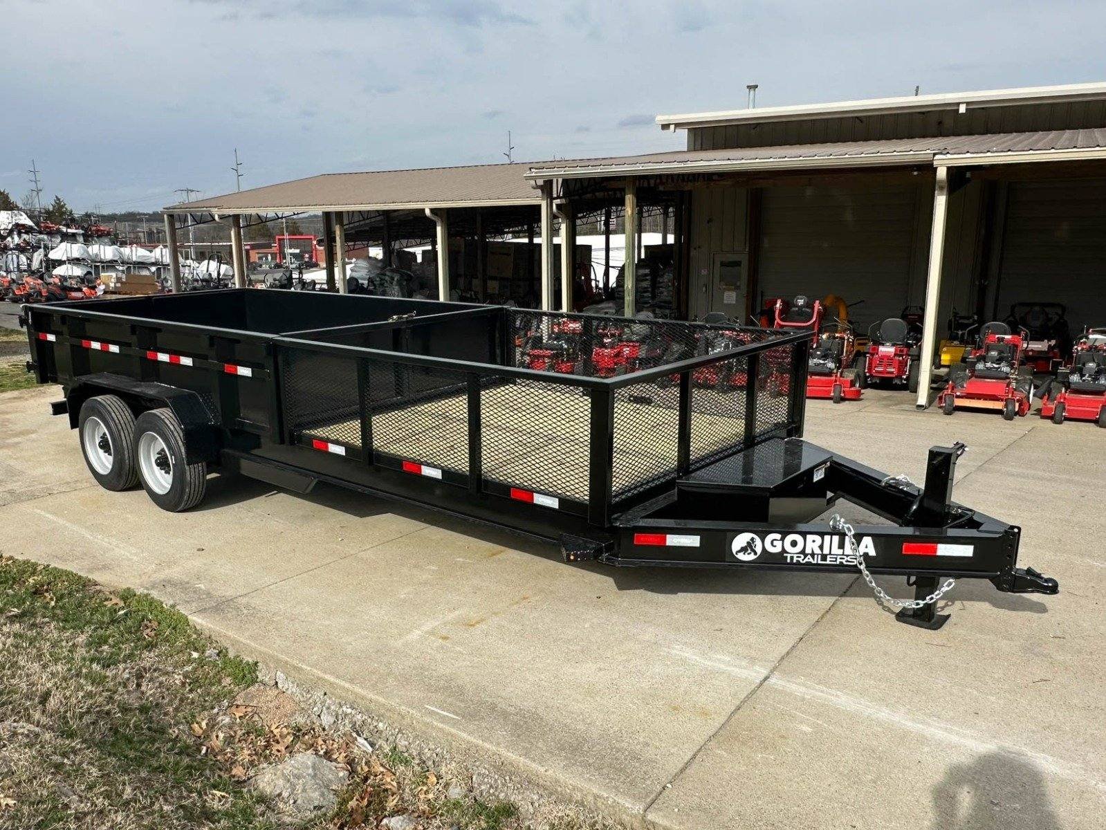 7x20 Hybrid Utility Dump Trailer 2ft Sides with Box (2) 7K Axles No Side Gate image 10
