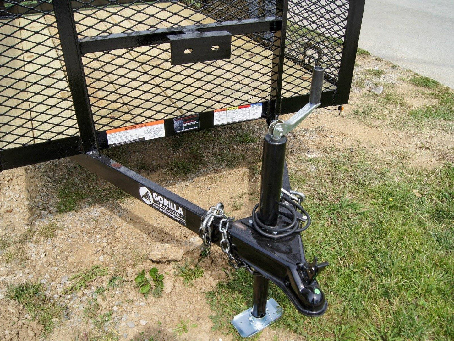 5x8 Straight Deck Utility Trailer with 4ft Mesh Side 3500lb Axle image 7