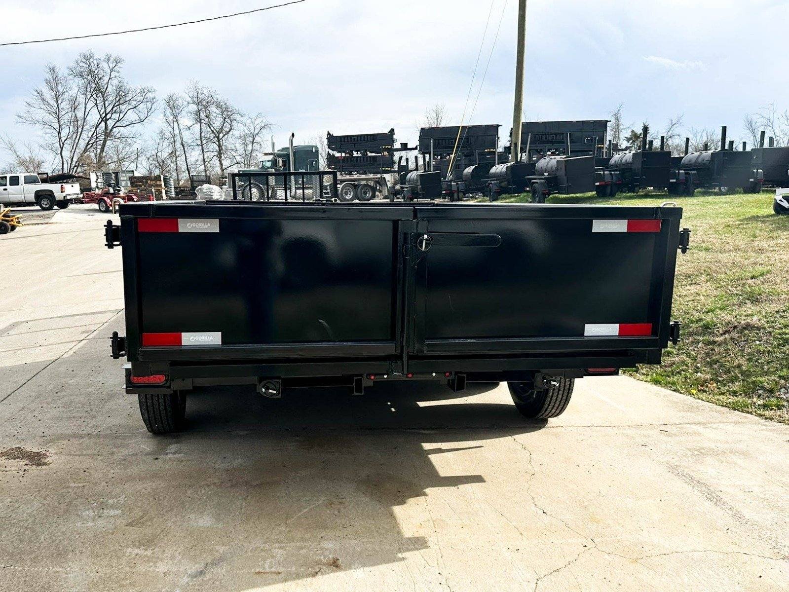 7x20 Hybrid Utility Dump Trailer 2ft Sides with Box (2) 7K Axles No Side Gate image 6