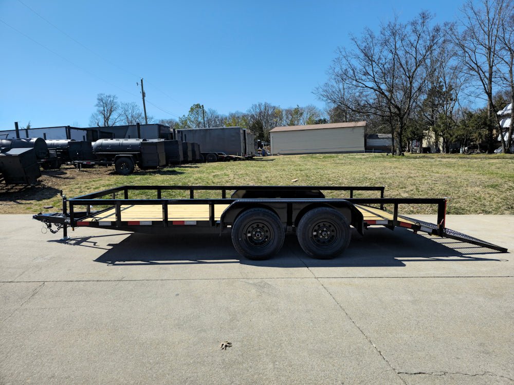 6'4" x 16 Utility Trailer Double Axle Dovetail With Gate Powder Coated (2) 3500lb Axles image 5