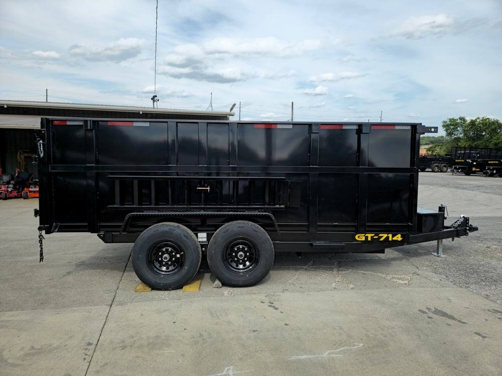 7x14 Hydraulic Dump Trailer with 4ft Sides (2) 7K Axles image 8