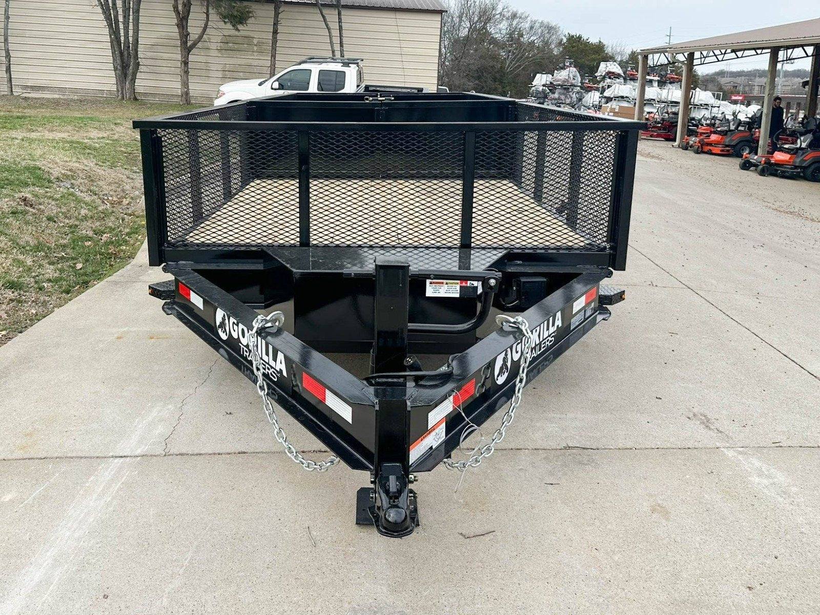 7x20 Hybrid Utility Dump Trailer 2ft Sides with Box (2) 7K Axles No Side Gate image 1