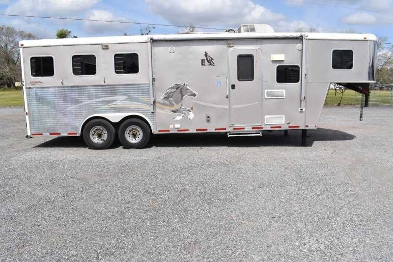 2007 American Spirit 8308LQ 3 Horse Trailer with 8′ Short Wall image 1