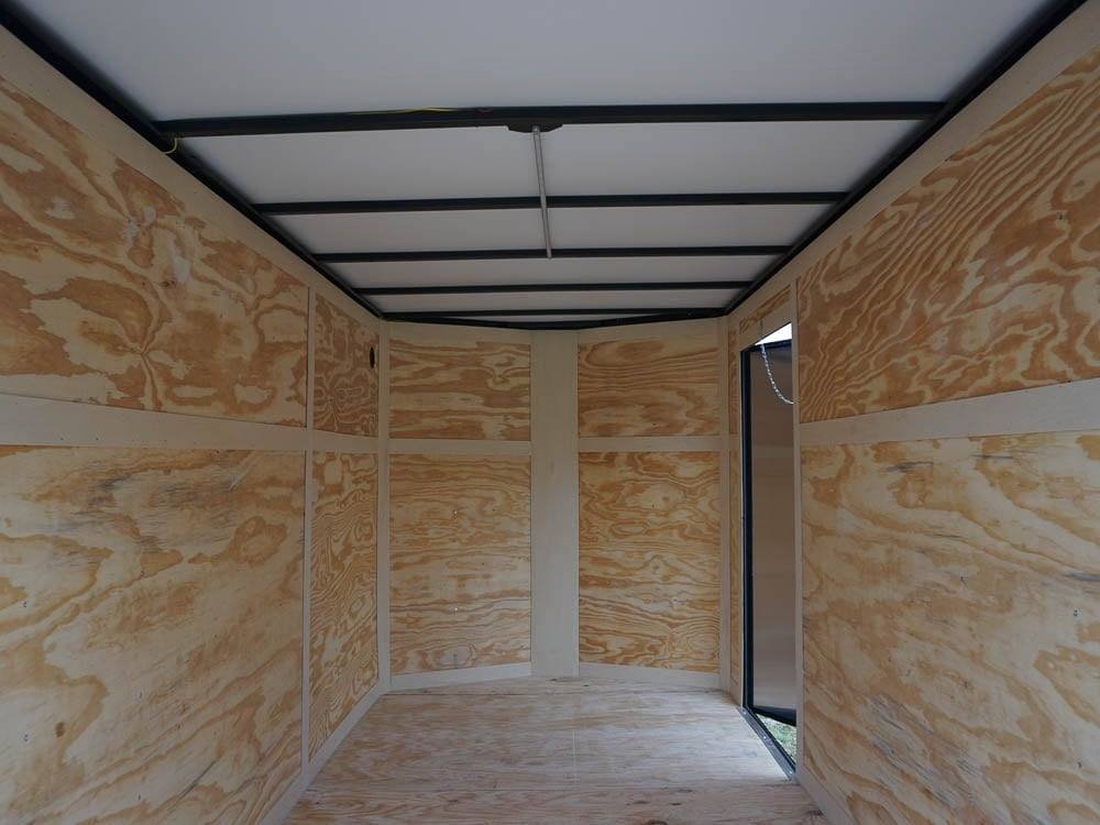 6x12 Enclosed Trailer Red V-Nose Blackout Package 3,500lb Axle Storage image 21