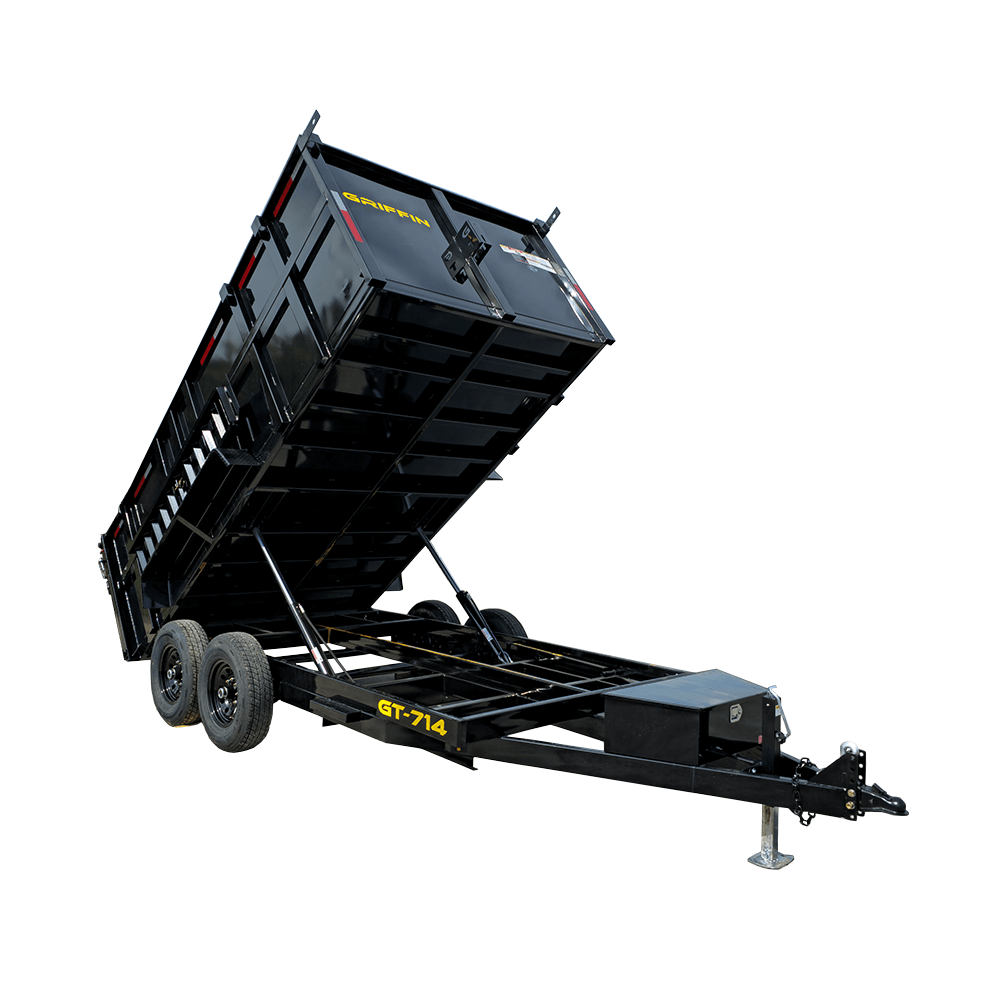 7x14 Hydraulic Dump Trailer with 4ft Sides (2) 7K Axles image 0