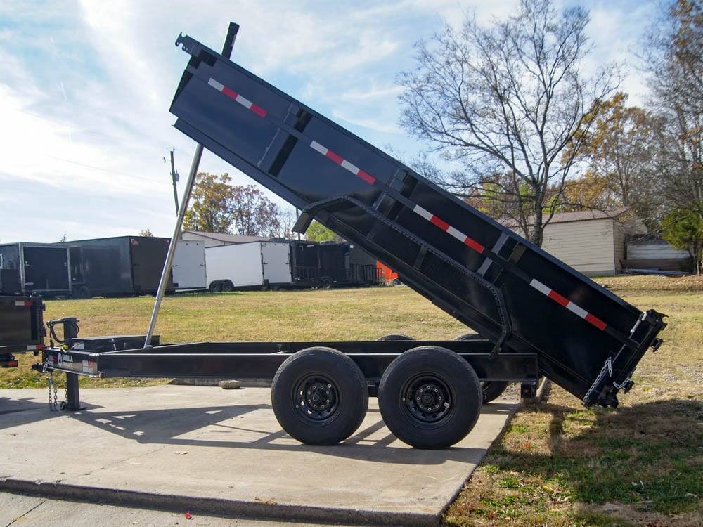 7x14 Gorilla Telescopic IBeam Dump Trailer with 2ft Sides (2) 7K Axles image 10