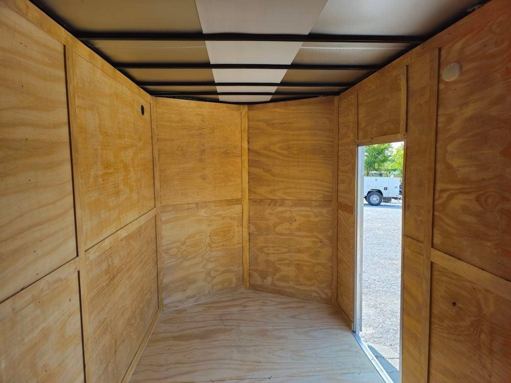 7' x 14' Charcoal Gray Enclosed Trailer 8ft Interior image 11