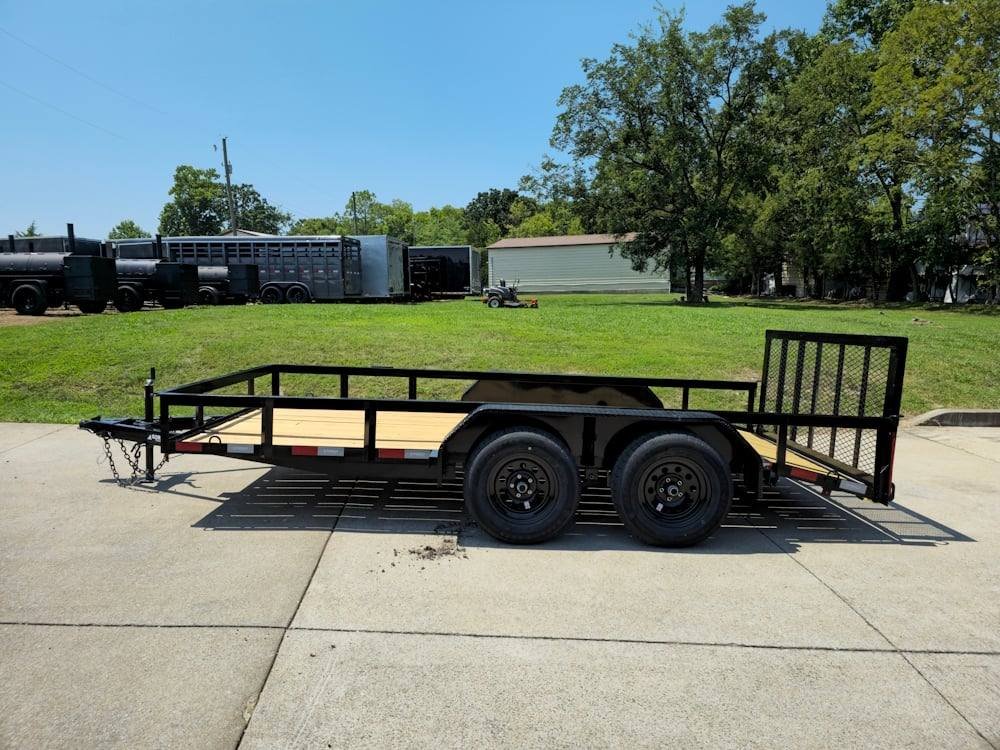 6'4" x 14 Utility Trailer Powder Coated Dovetail (2) 3500 Axles 7k GVWR image 3