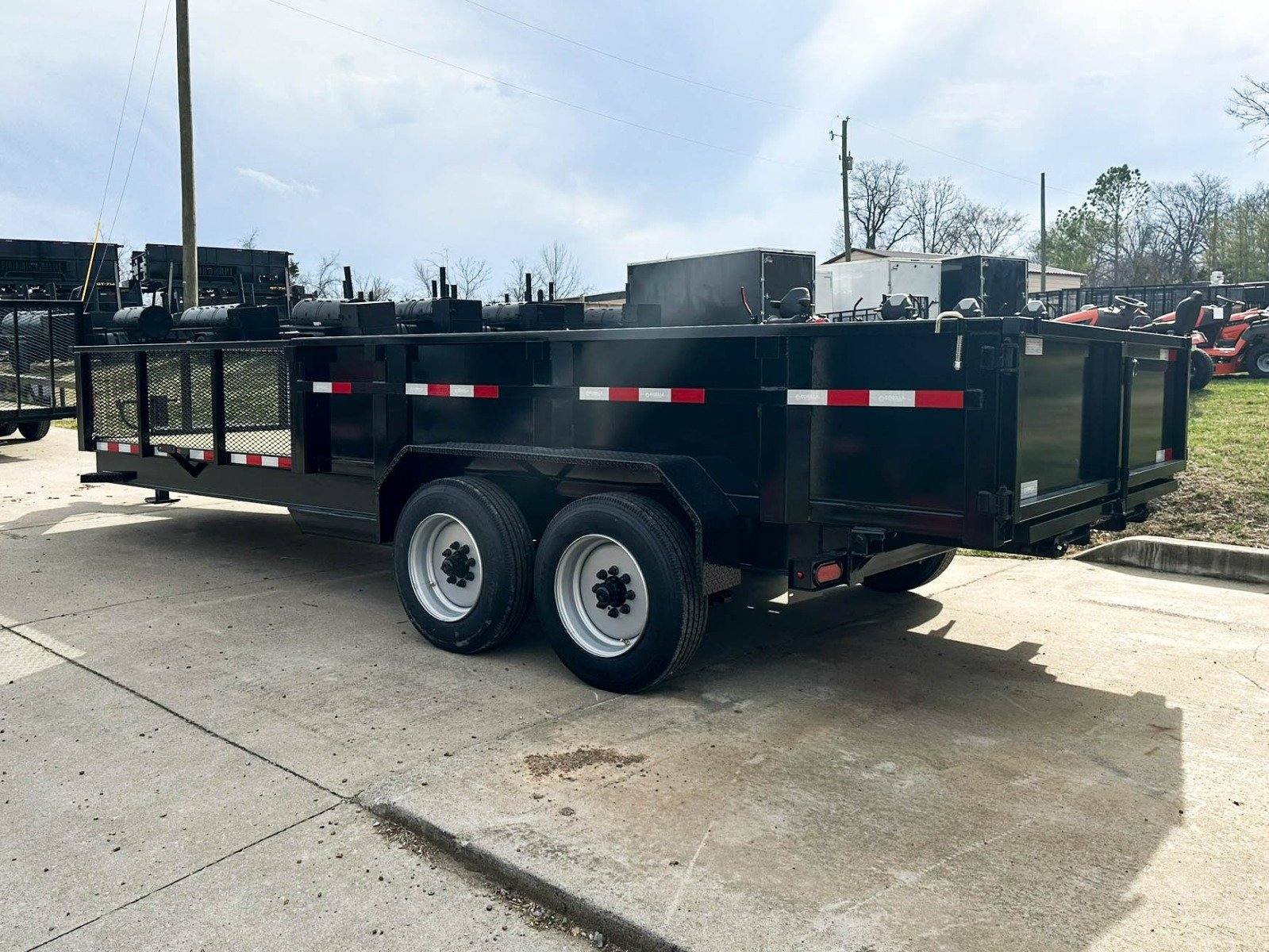 7x20 Hybrid Utility Dump Trailer 2ft Sides with Box (2) 7K Axles No Side Gate image 5