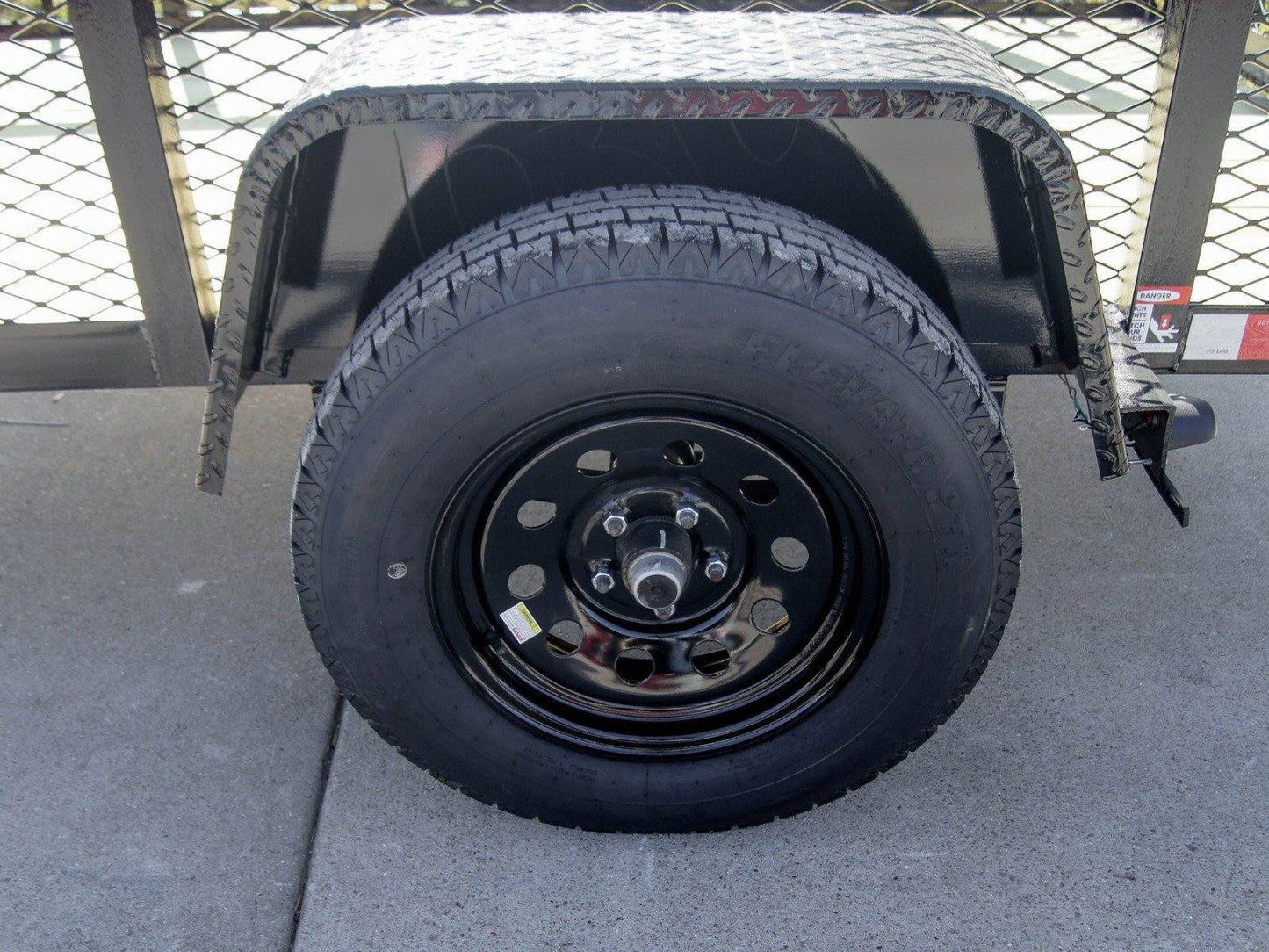 5x8 Straight Deck Utility Trailer with 2ft Mesh Side 3500lb Axle image 11