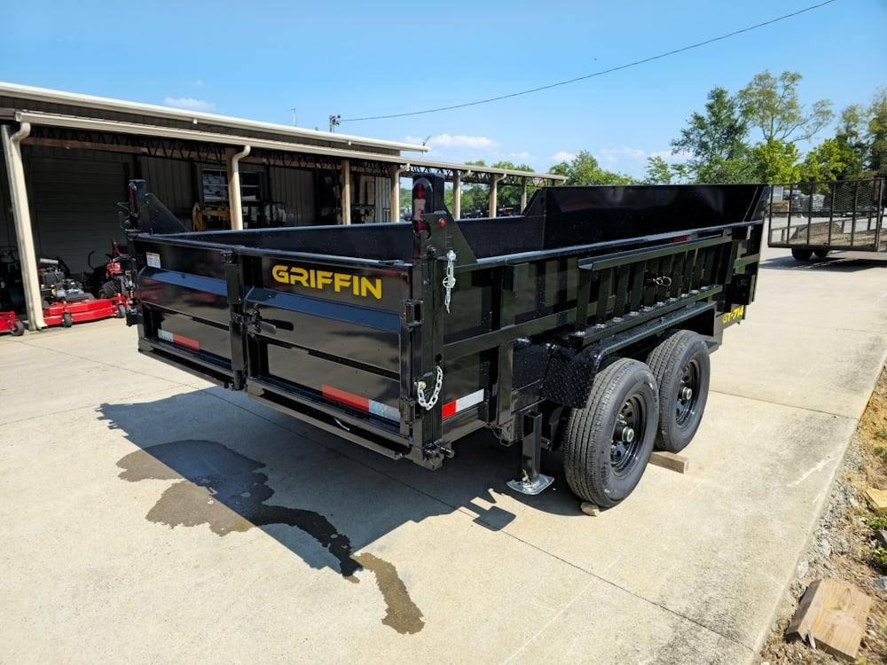 7x14 Telescopic Dump Trailer with 2ft Sides (2) 7K Axles image 7