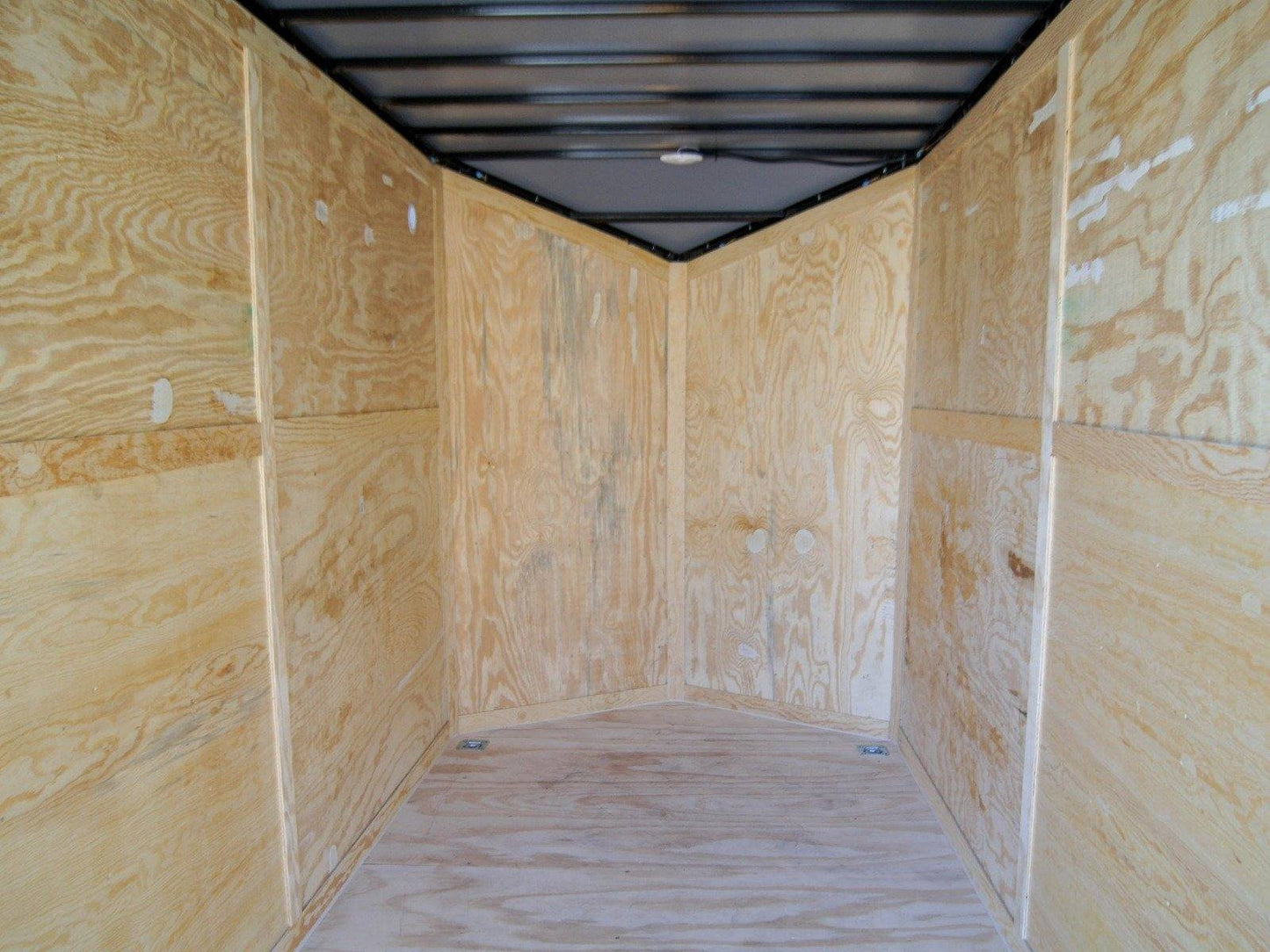 6x14 White Slant Top V-Nose Enclosed Trailer 3,500lb Axle image 9