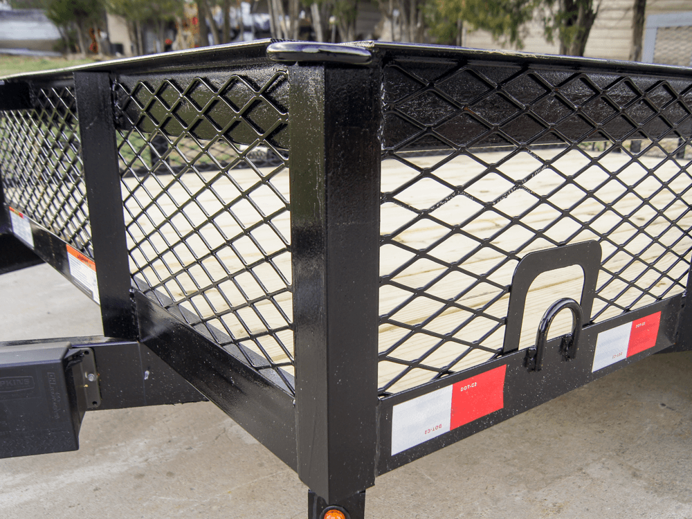 6.4x12 Dovetail Utility Trailer with 1ft Mesh Sides (2) 3,500lb Axles image 9