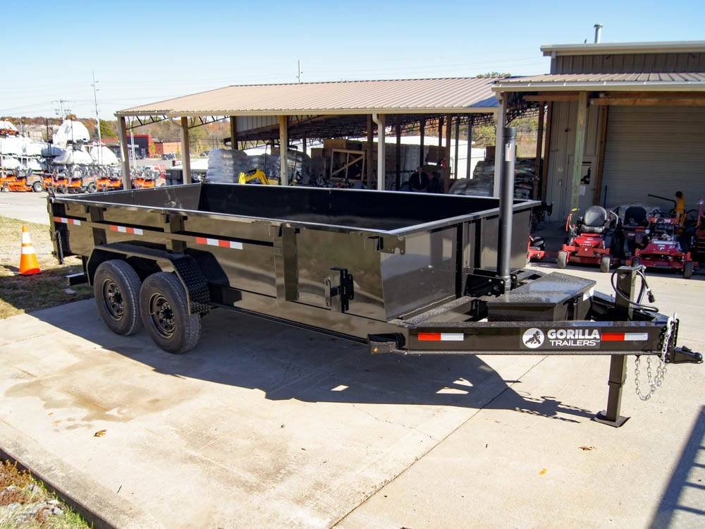 7x16 Gorilla Telescopic IBeam Dump Trailer with 2ft Sides (2) 7K Axles image 18