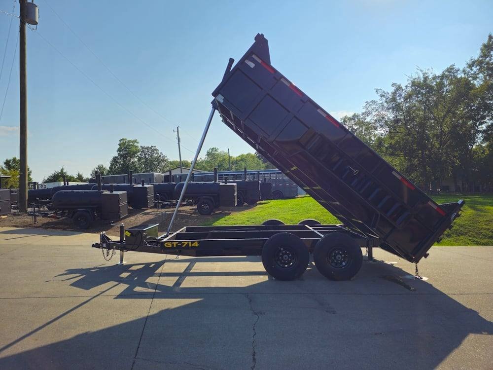 7x14 Telescopic Dump Trailer with 3ft Sides (2) 7K Axles image 13