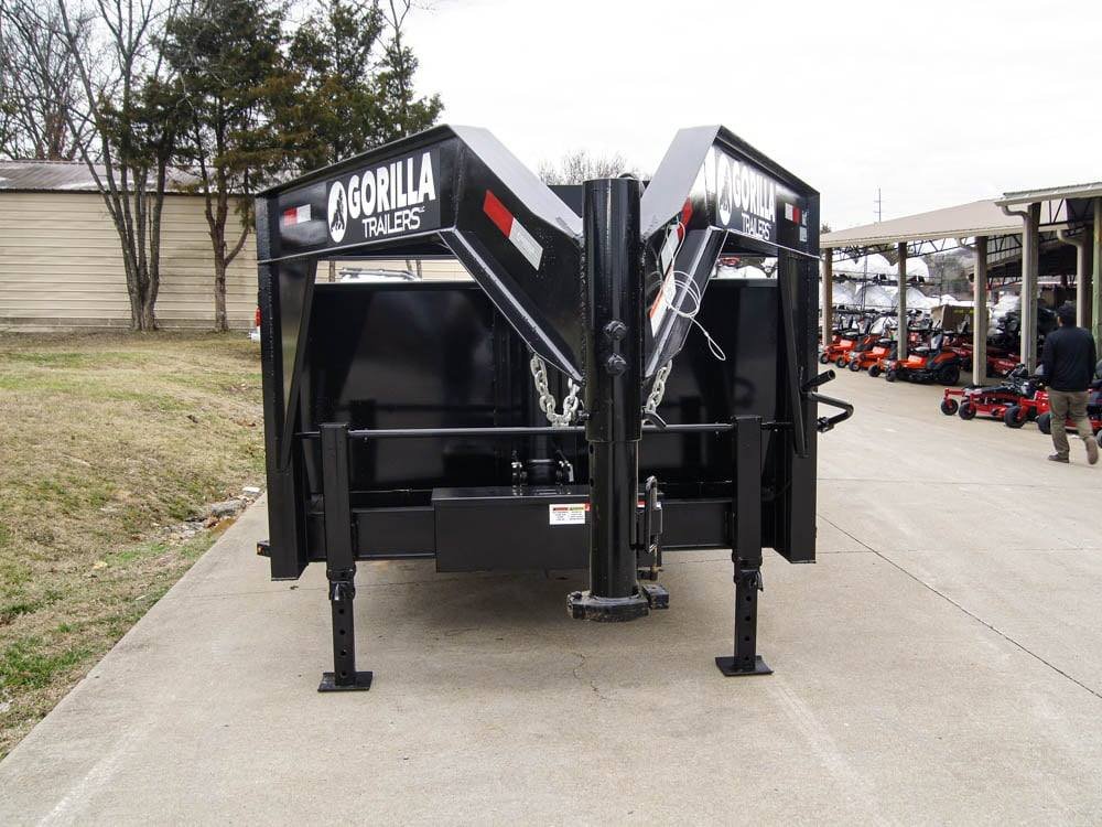 7x16 Gorilla Telescopic Gooseneck IBeam Dump Trailer 3ft Sides (2) 7K Axles image 2