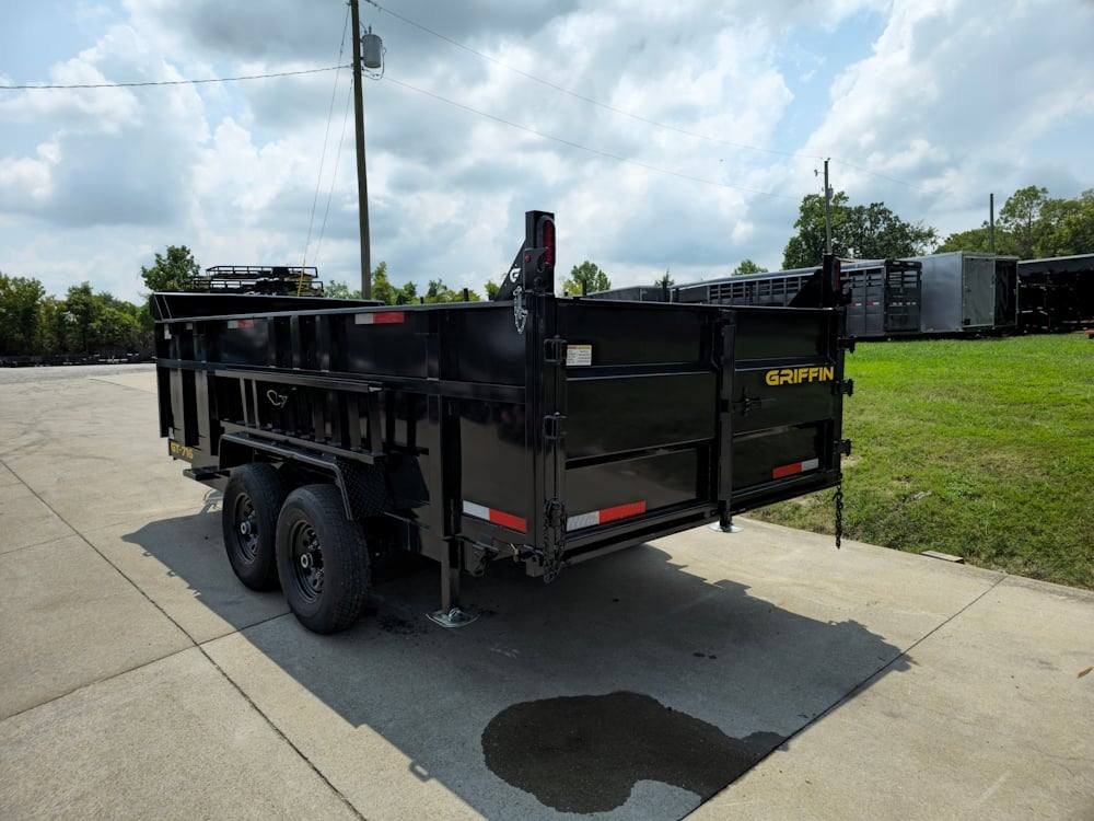 7x16 Hydraulic Dump Trailer with 3ft Sides (2) 7K Axles image 4