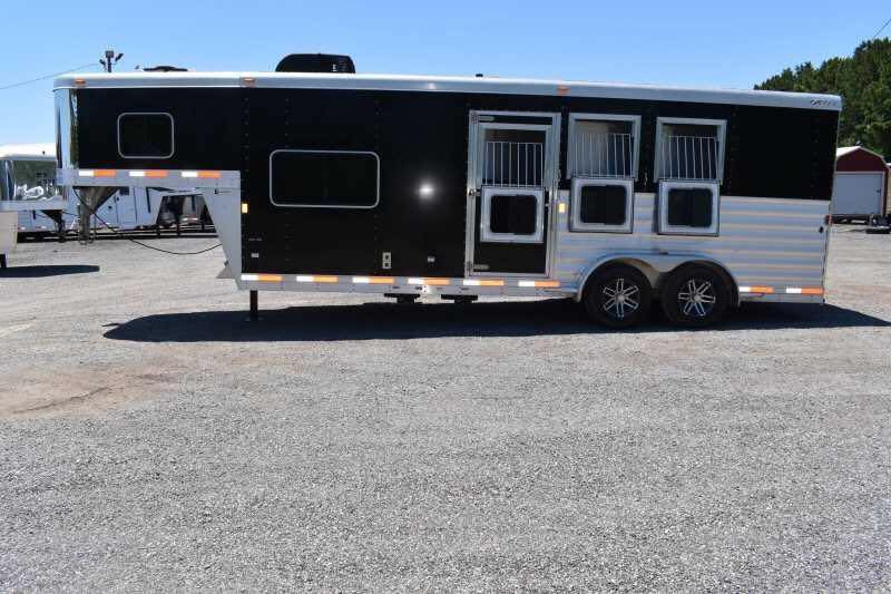 2017 Exiss Escape 7308LQ 3 Horse Trailer with 8′ Short Wall image 5