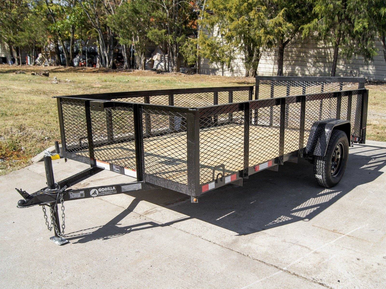 6.4x12 Dovetail Utility Trailer 2ft Mesh Side 3,500lb Axle image 0
