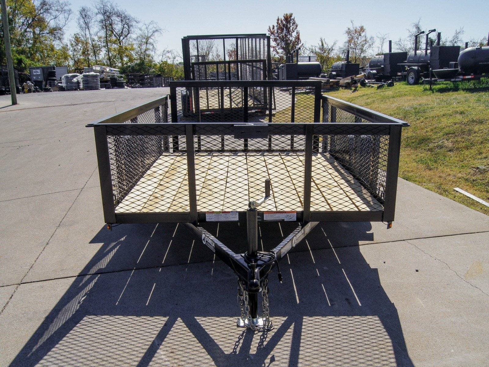 6.4x10 Dovetail Utility Trailer with 2ft Mesh Sides 3,500lb Axle image 1