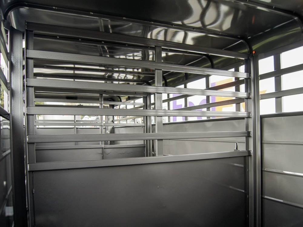 24ft Charcoal Gooseneck Livestock Trailer with Padded Floors (2) 7K Axles image 15