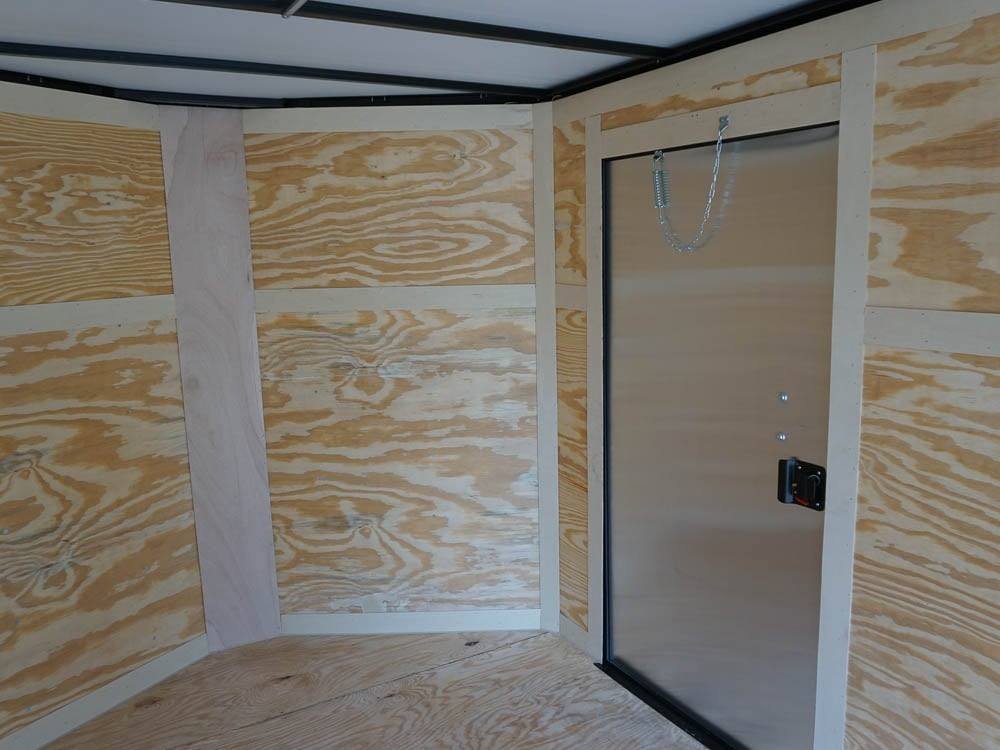 7x12 Enclosed Trailer Charcoal V-Nose Blackout Package 3,500lb Axle Storage image 19