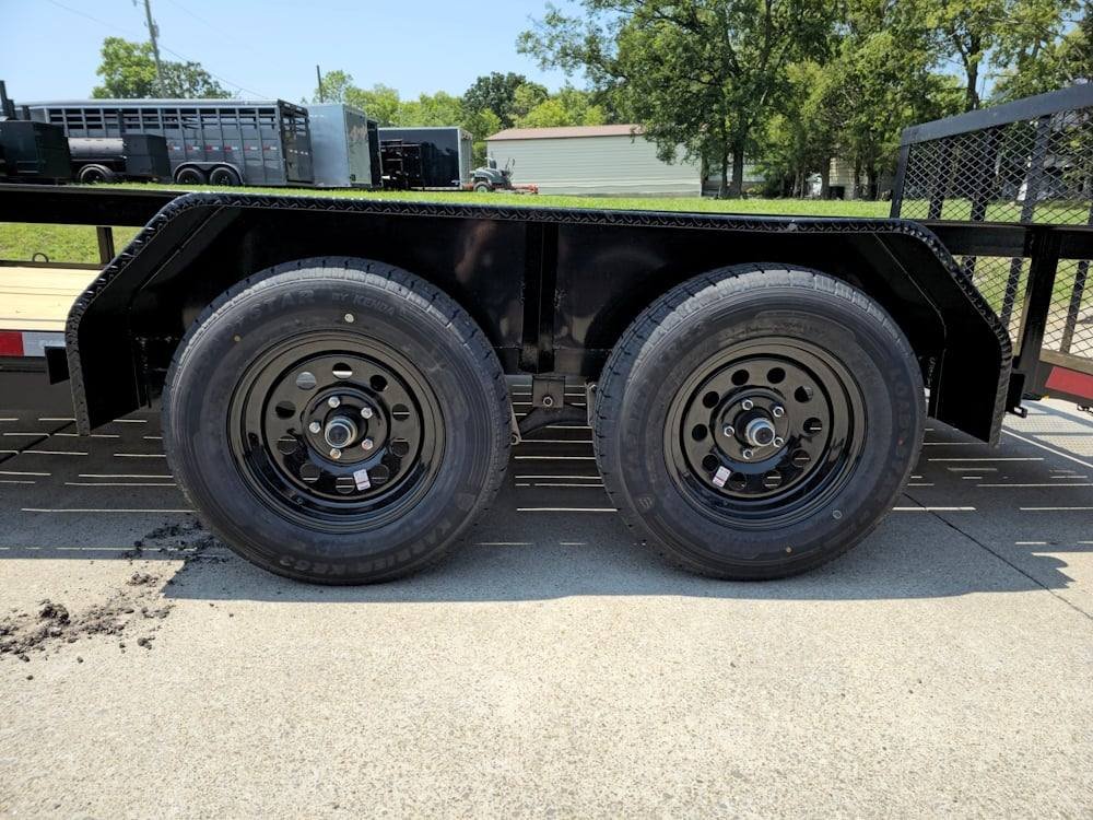 6'4" x 14 Utility Trailer Powder Coated Dovetail (2) 3500 Axles 7k GVWR image 6