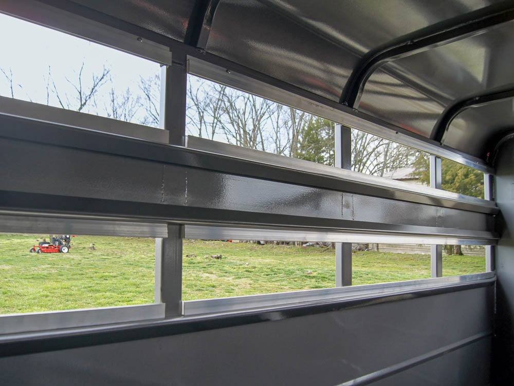 14ft Charcoal Horse Livestock Cattle Trailer (2) 3,500lb Axles with Dressing Room image 17